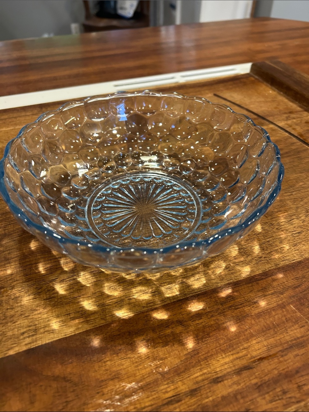 Anchor Hocking Blue Bubble Fruit Bowl
